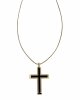 991 Złoty łańcuszek naszyjnik 45+5cm stal chirurgiczna 316L krzyż